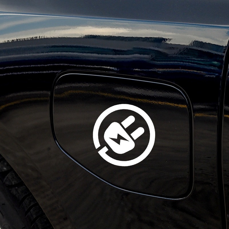 Renewable Energy Engineering - 1pc EV Charging Plug Vinyl Stickers,
